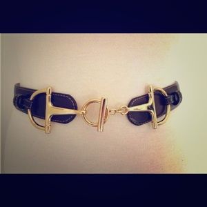 Etienne Aigner Vintage Leather Adjustable Belt